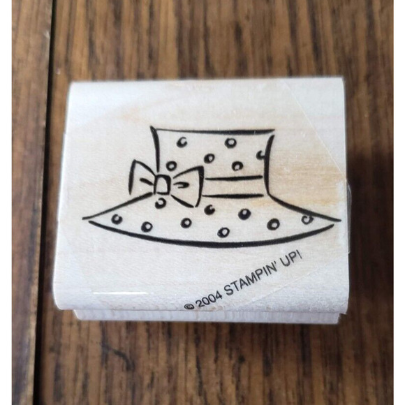 Stampin Up! Lot of 5 Wood Mounted Stamps Hats Off Boa Babe - Picture 2 of 13